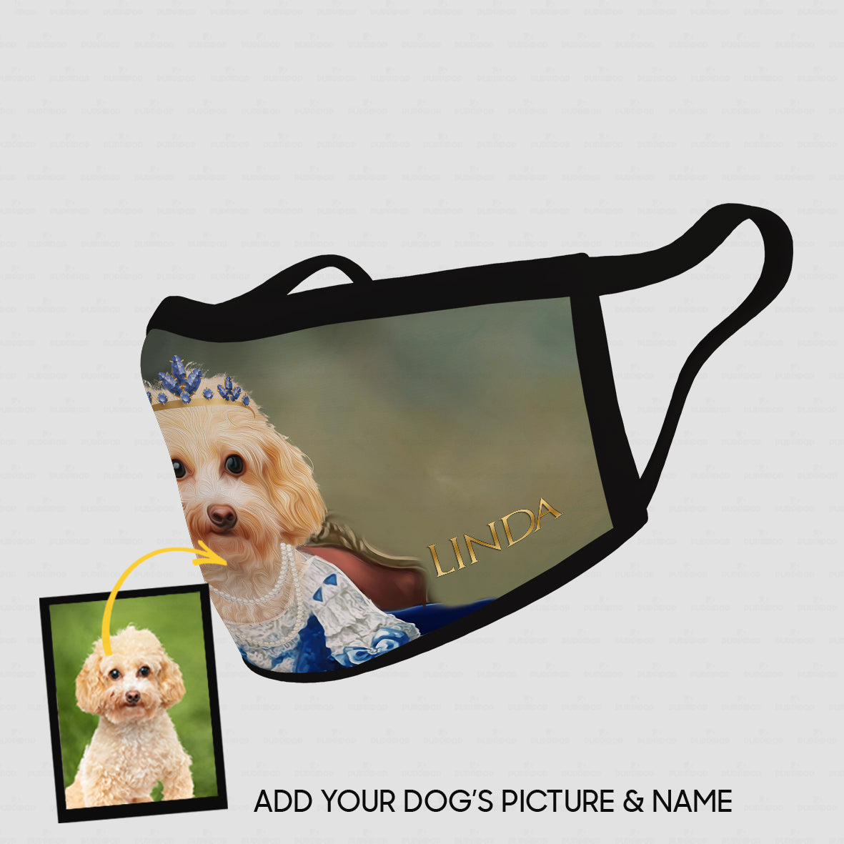 Personalized Dog Gift Idea - Royal Dog's Portrait 28 For Dog Lovers - Cloth Mask
