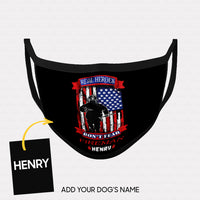 Thumbnail for Personalized Dog Gift Idea - Real Heroes Don't Fear For Dog Lovers - Cloth Mask