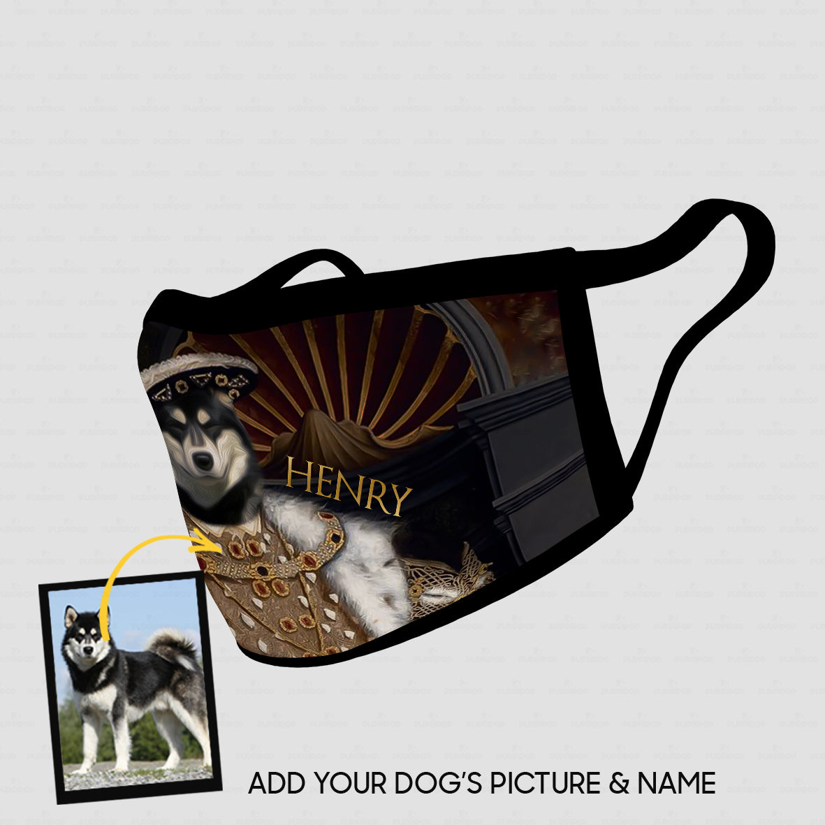 Personalized Dog Gift Idea - Royal Dog's Portrait 83 For Dog Lovers - Cloth Mask