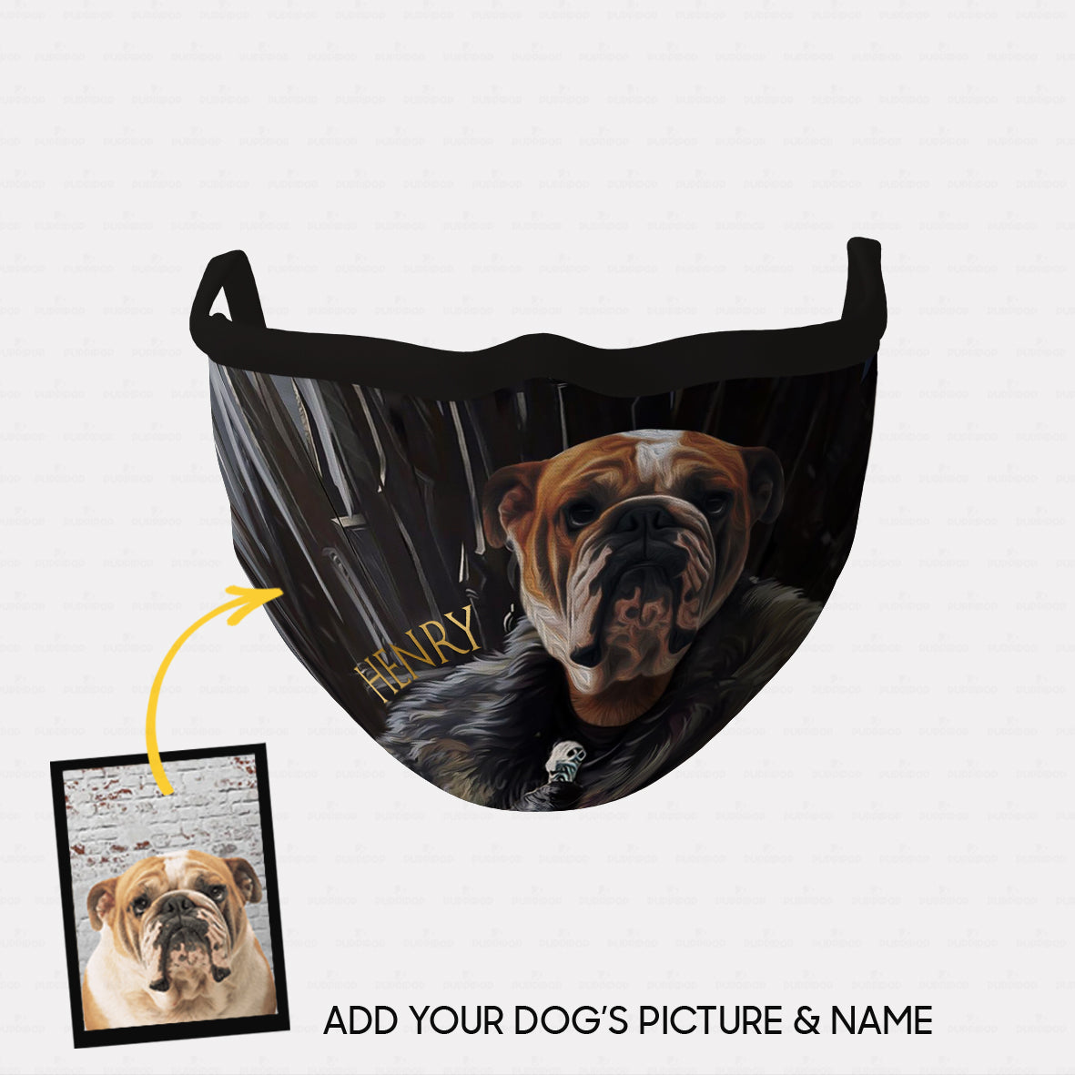 Personalized Dog Gift Idea - Royal Dog's Portrait 13 For Dog Lovers - Cloth Mask