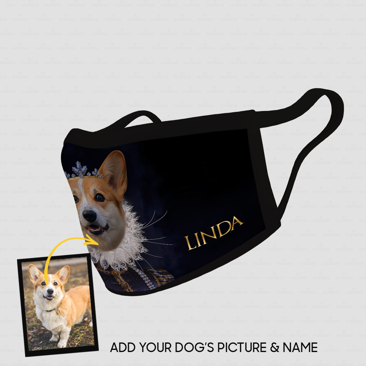 Personalized Dog Gift Idea - Royal Dog's Portrait 29 For Dog Lovers - Cloth Mask