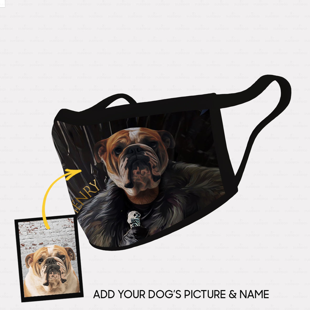 Personalized Dog Gift Idea - Royal Dog's Portrait 13 For Dog Lovers - Cloth Mask