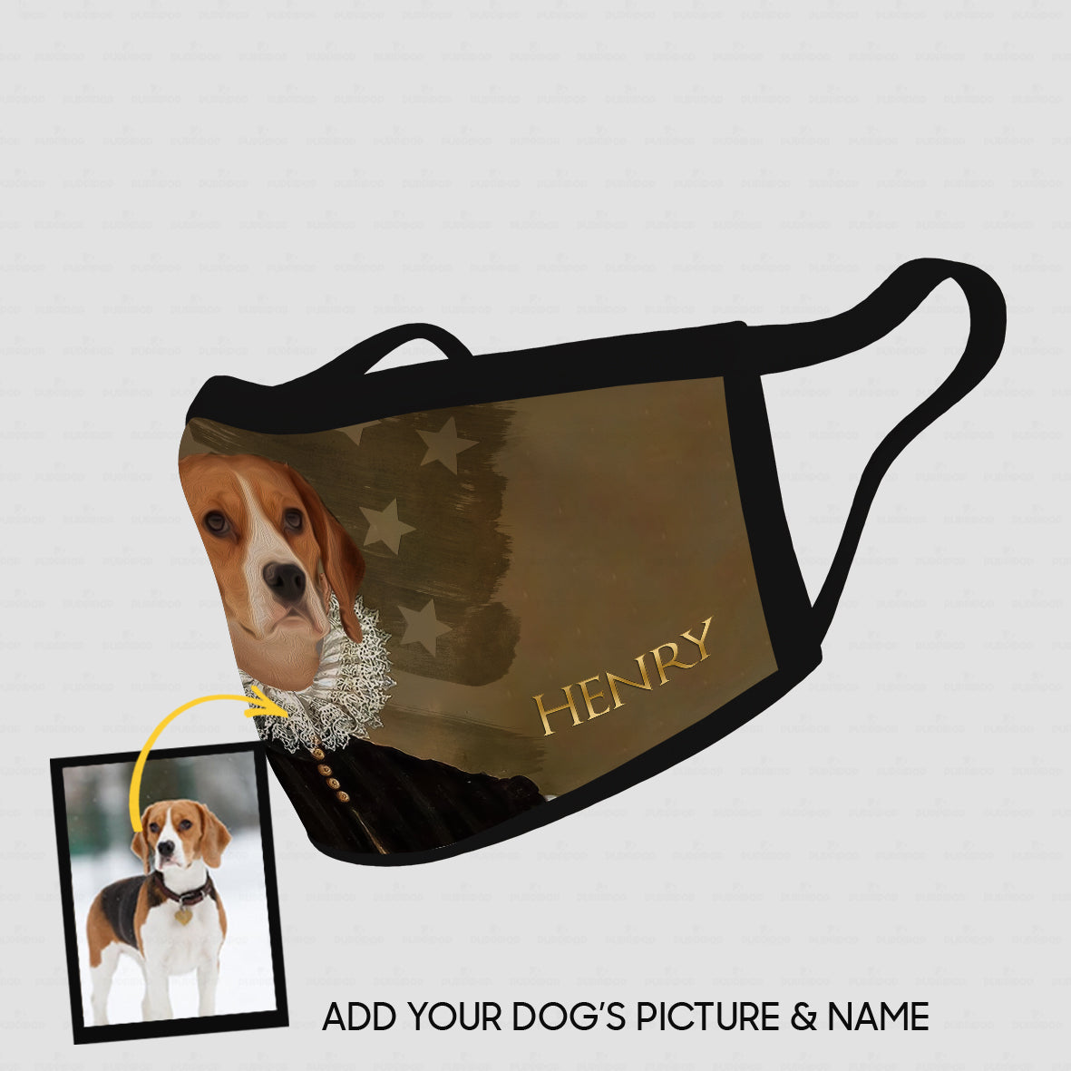 Personalized Dog Gift Idea - Royal Dog's Portrait 59 For Dog Lovers - Cloth Mask