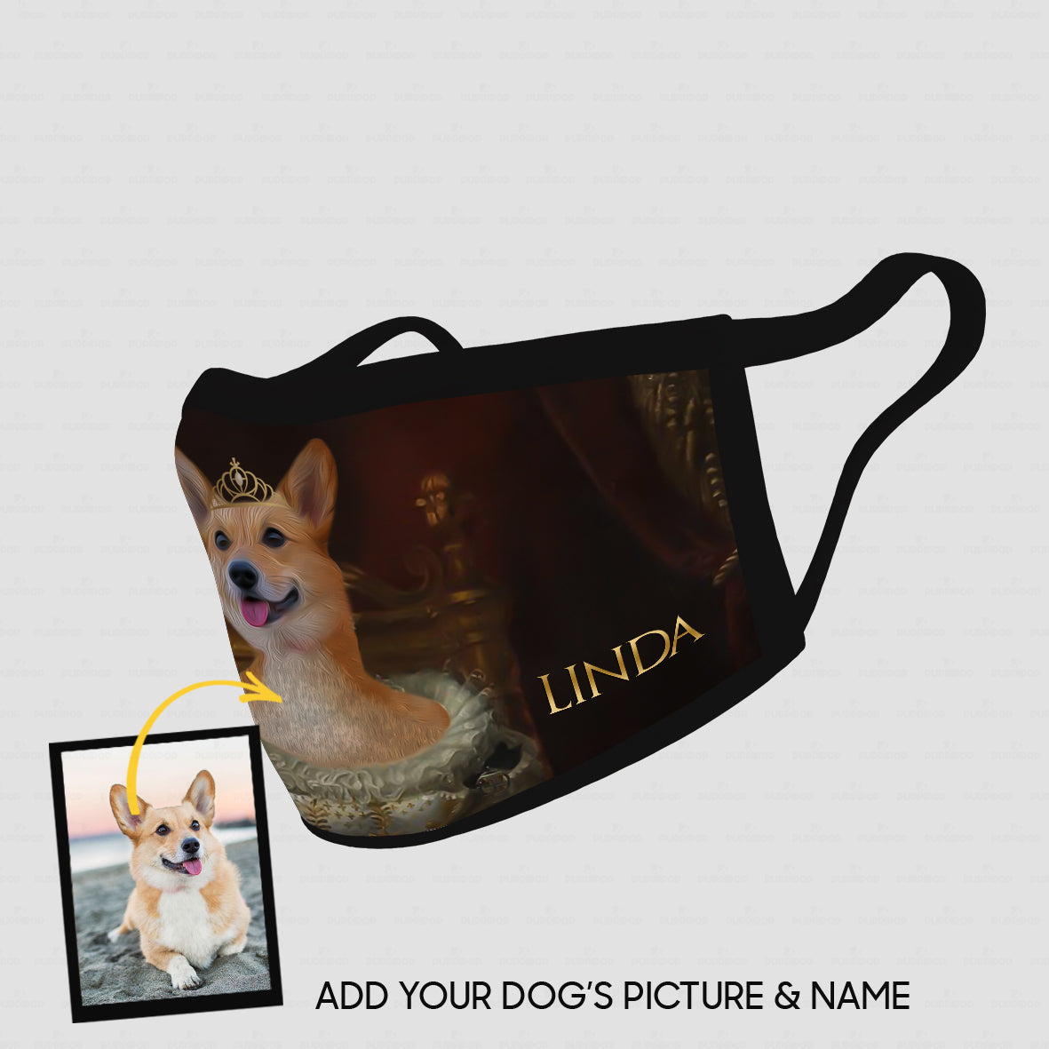 Personalized Dog Gift Idea - Royal Dog's Portrait 70 For Dog Lovers - Cloth Mask