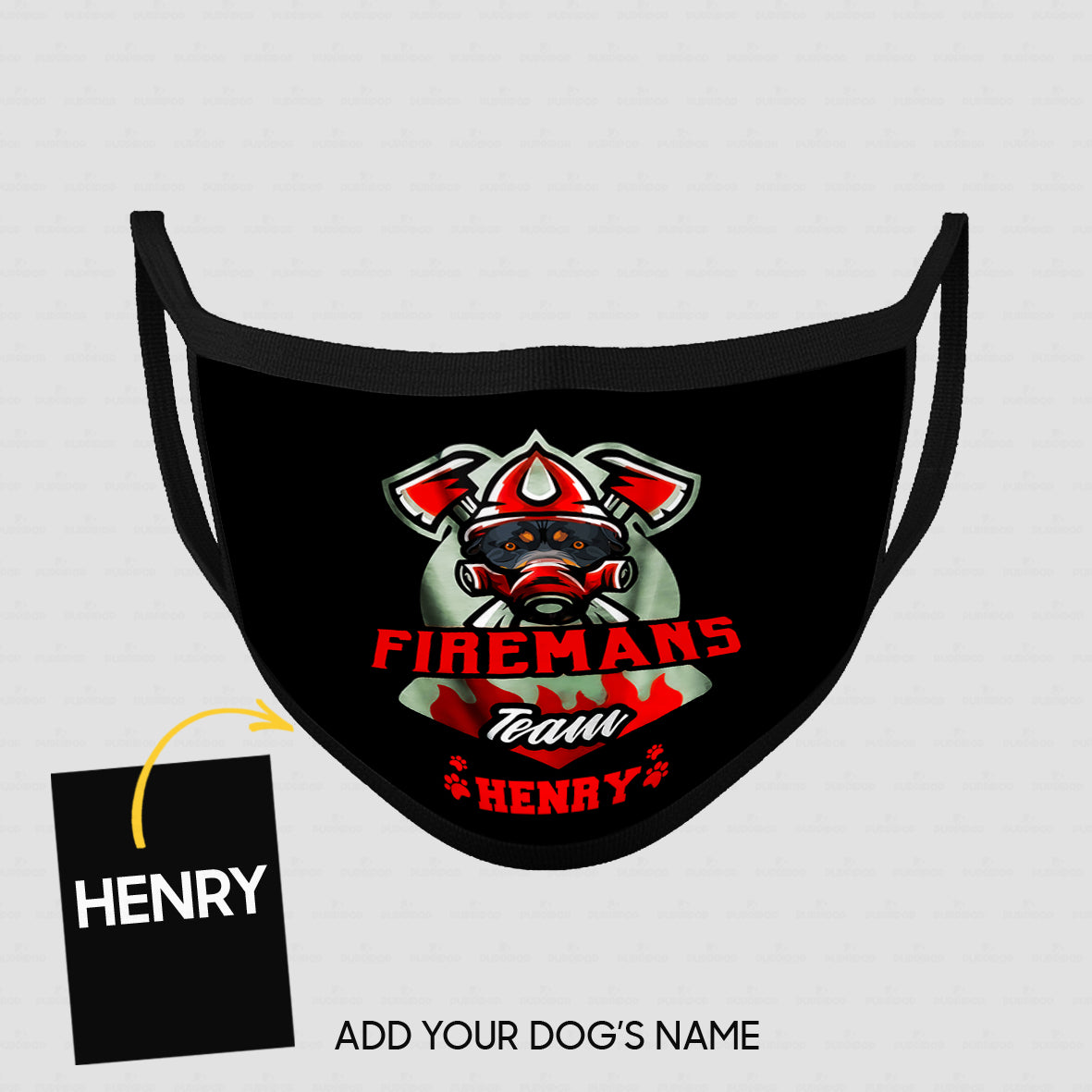 Personalized Dog Gift Idea - We Are Firemans Team For Dog Lovers - Cloth Mask