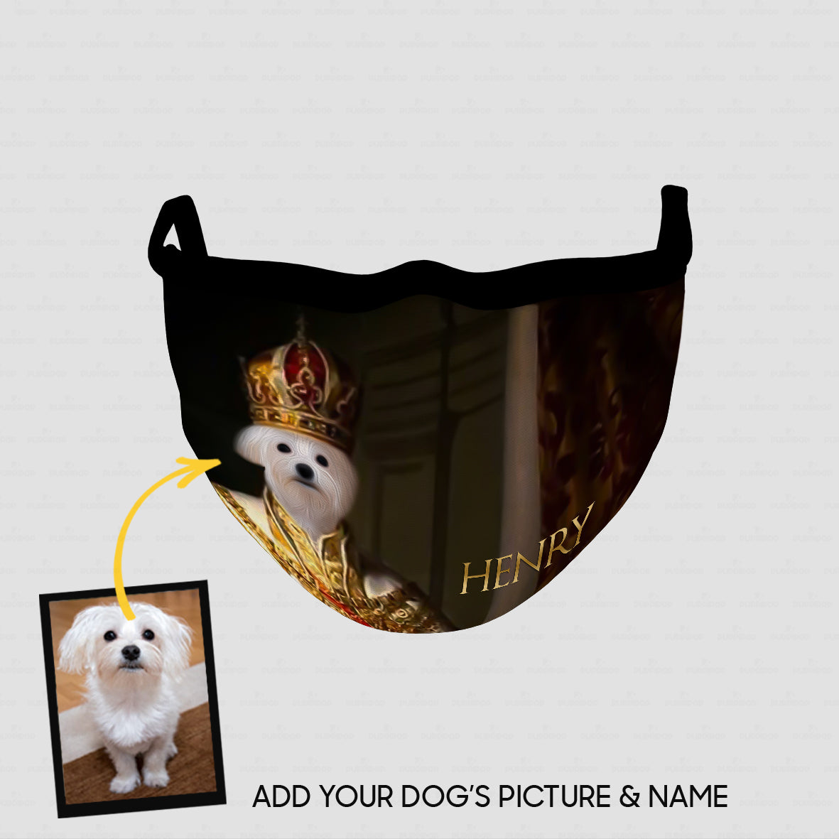 Personalized Dog Gift Idea - Royal Dog's Portrait 84 For Dog Lovers - Cloth Mask