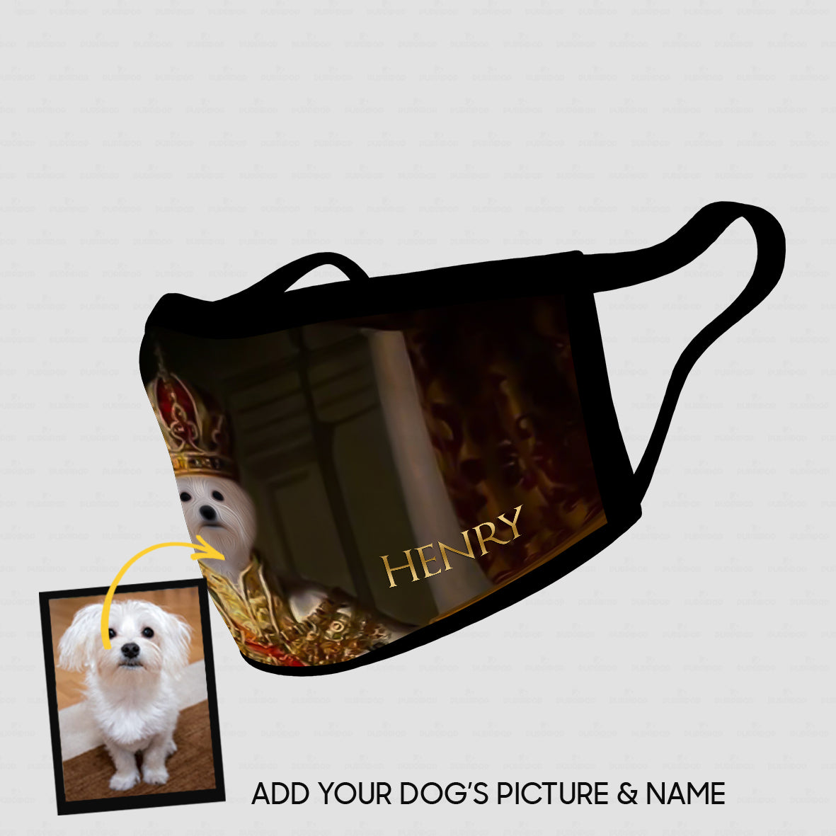 Personalized Dog Gift Idea - Royal Dog's Portrait 84 For Dog Lovers - Cloth Mask