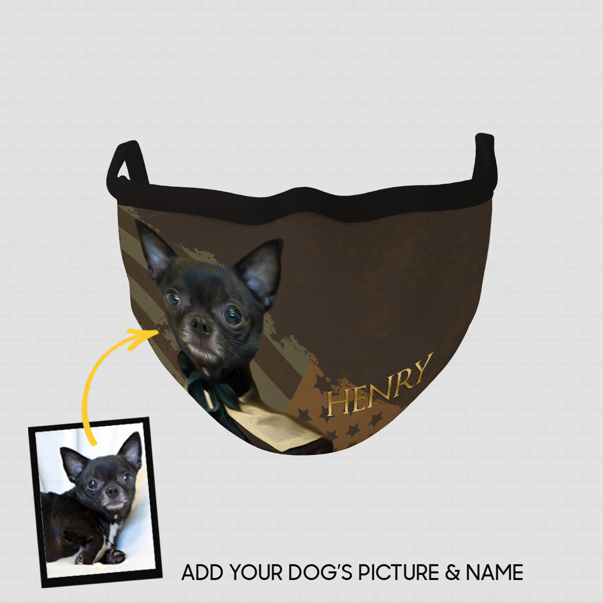 Personalized Dog Gift Idea - Royal Dog's Portrait 23 For Dog Lovers - Cloth Mask