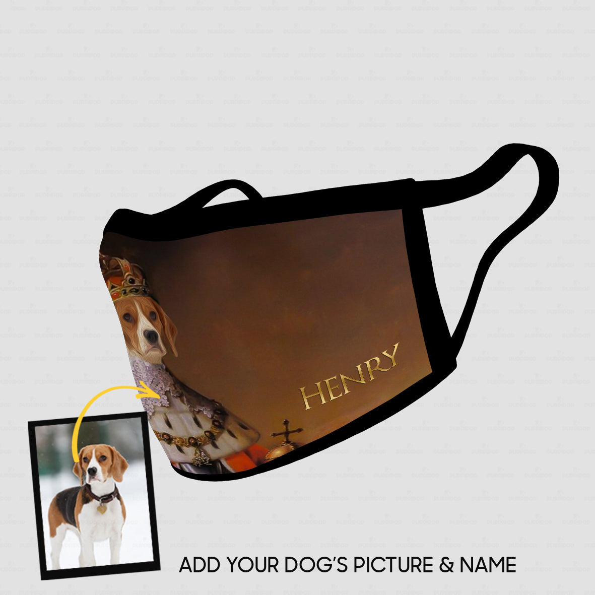 Personalized Dog Gift Idea - Royal Dog's Portrait 85 For Dog Lovers - Cloth Mask