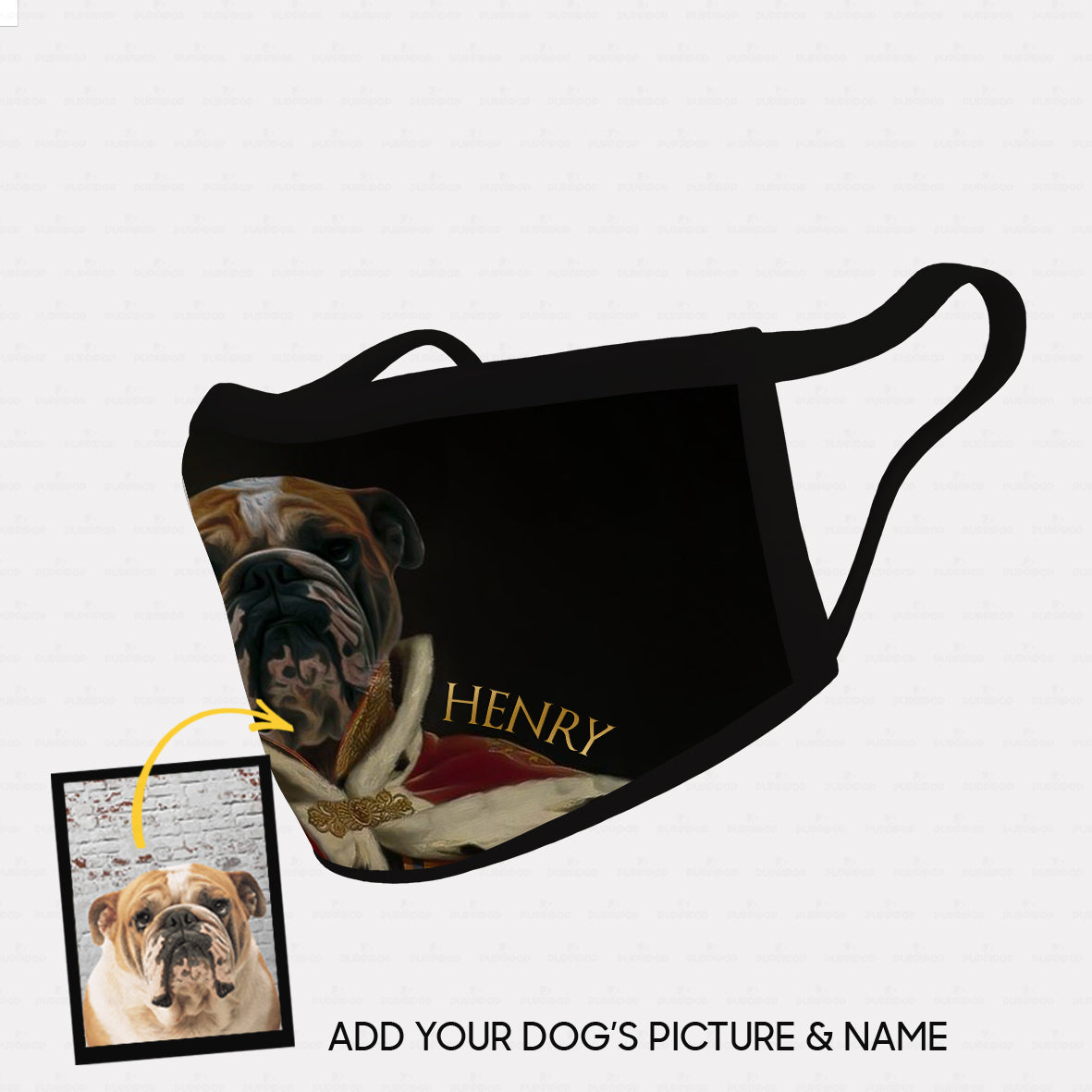 Personalized Dog Gift Idea - Royal Dog's Portrait 15 For Dog Lovers - Cloth Mask
