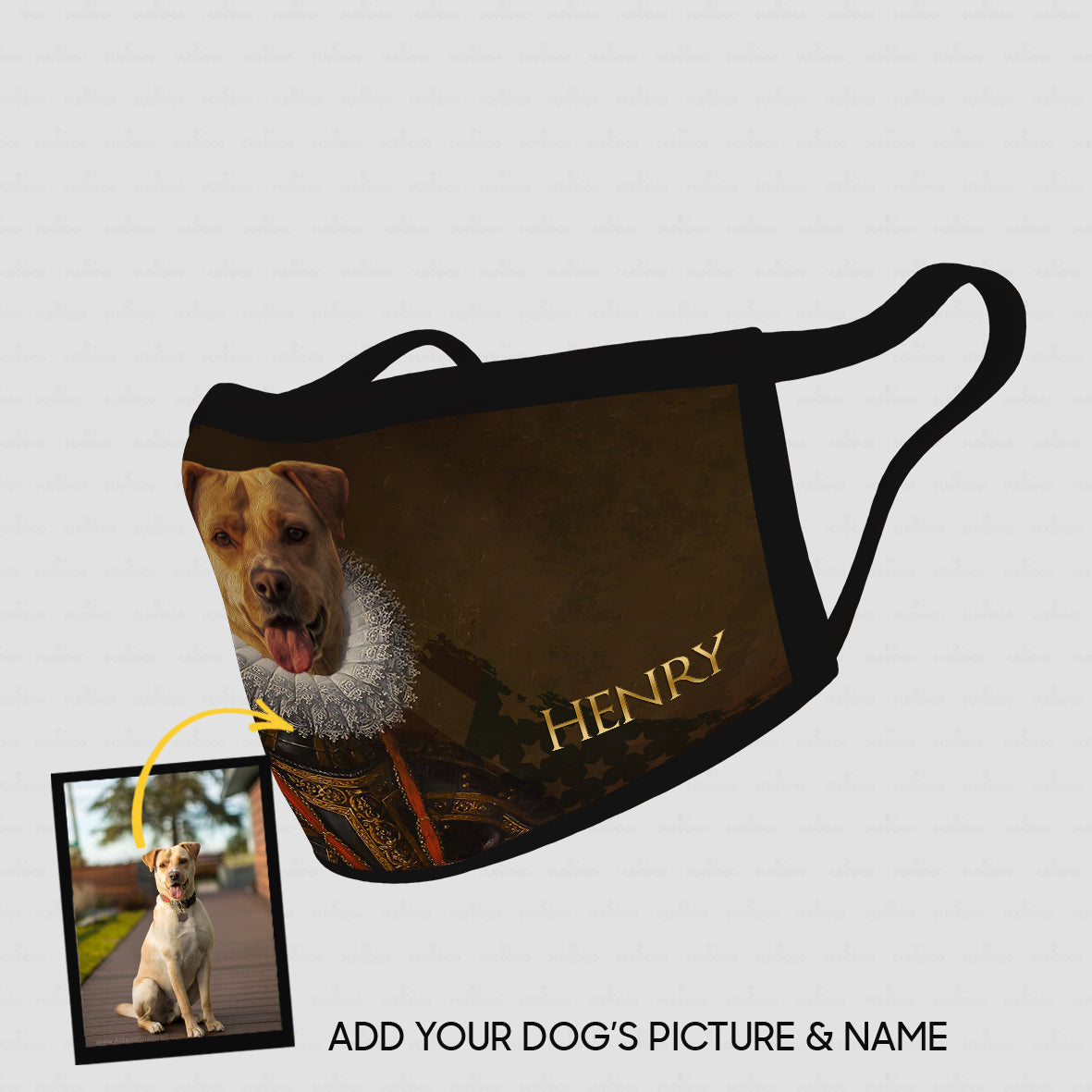 Personalized Dog Gift Idea - Royal Dog's Portrait 61 For Dog Lovers - Cloth Mask