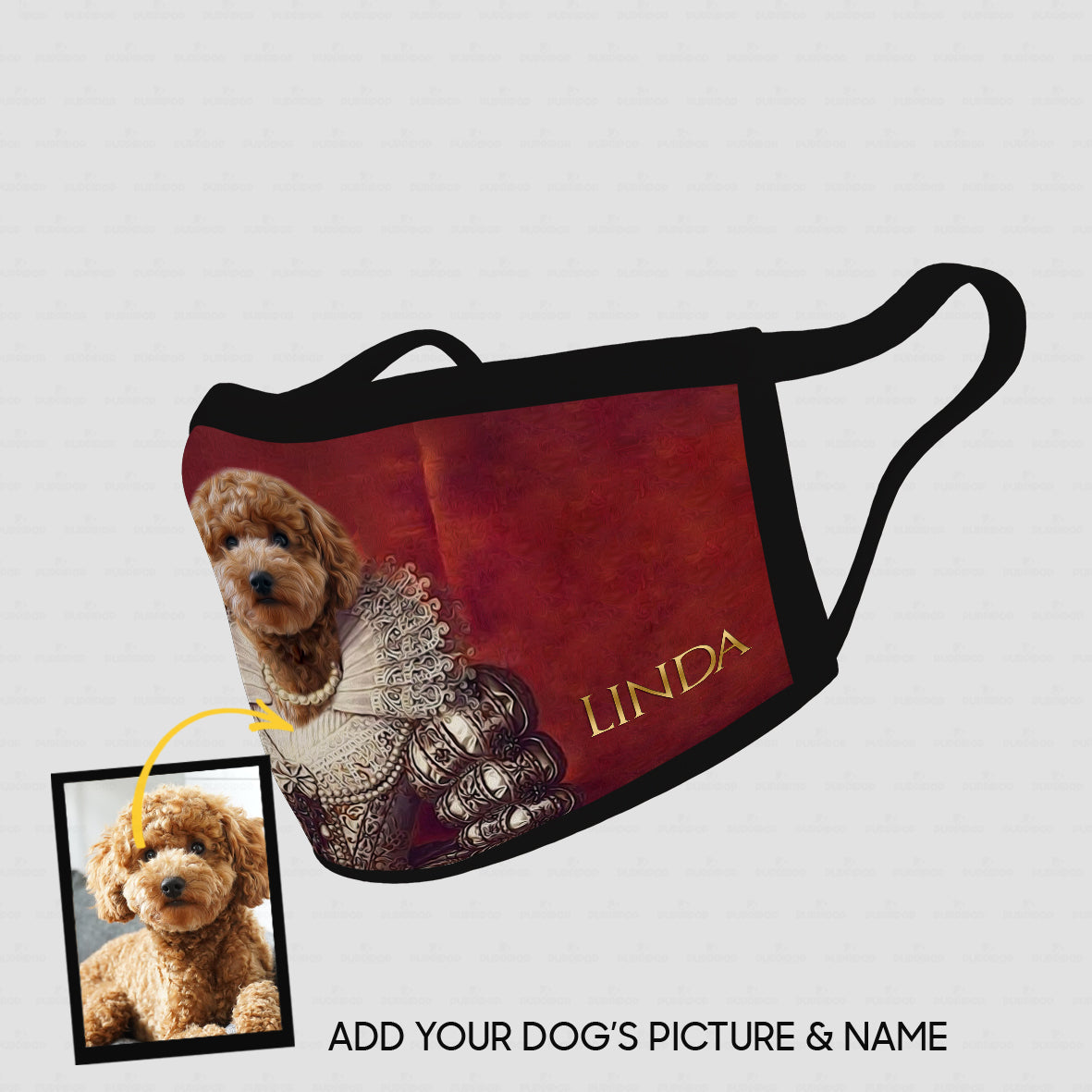 Personalized Dog Gift Idea - Royal Dog's Portrait 72 For Dog Lovers - Cloth Mask