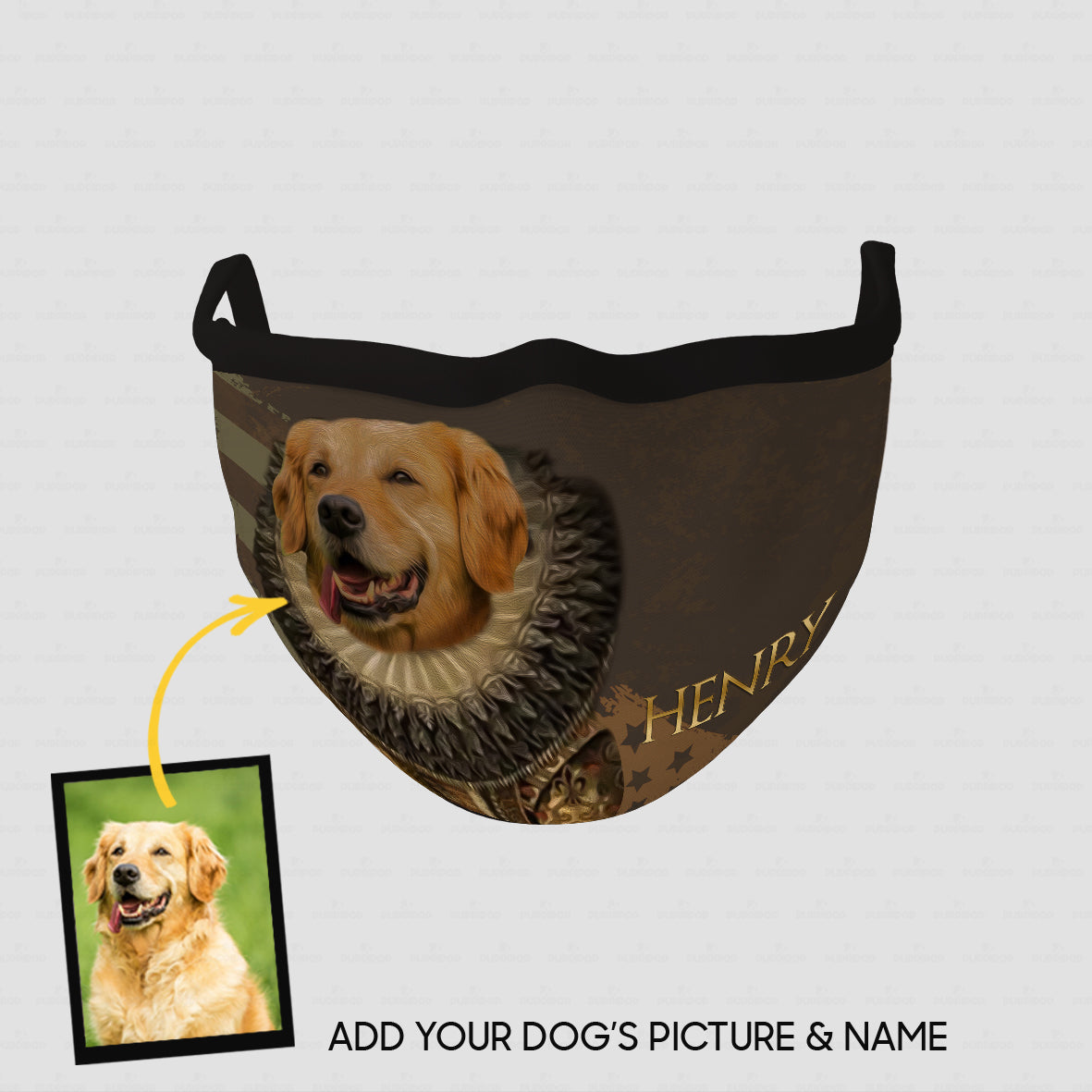 Personalized Dog Gift Idea - Royal Dog's Portrait 25 For Dog Lovers - Cloth Mask