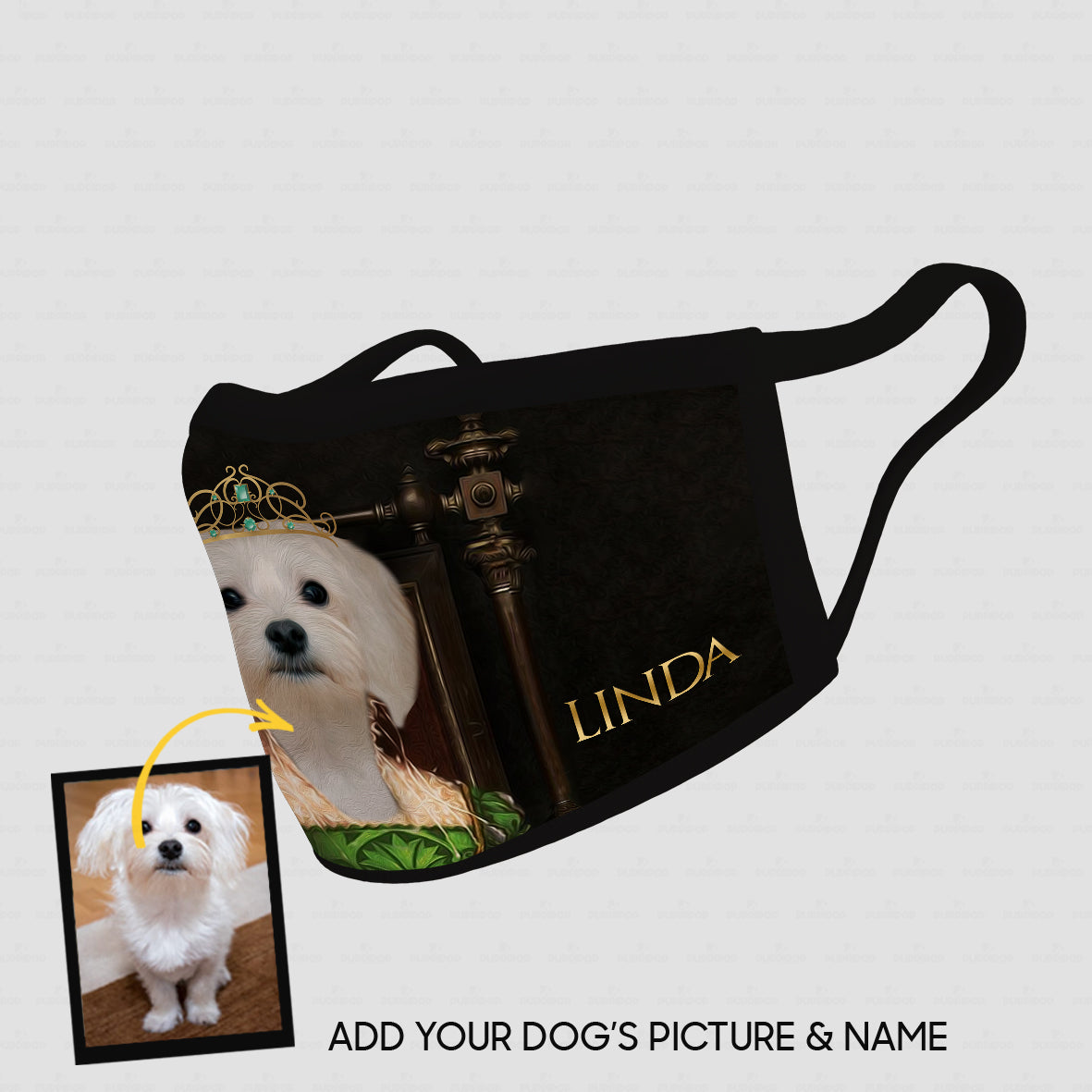 Personalized Dog Gift Idea - Royal Dog's Portrait 32 For Dog Lovers - Cloth Mask
