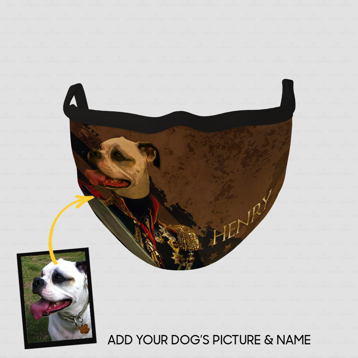 Personalized Dog Gift Idea - Royal Dog's Portrait 51 For Dog Lovers - Cloth Mask