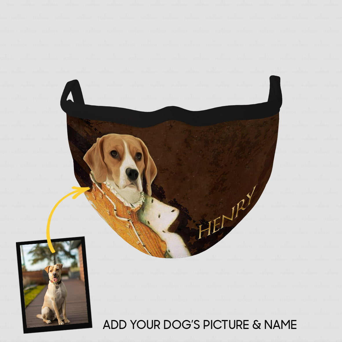 Personalized Dog Gift Idea - Royal Dog's Portrait 62 For Dog Lovers - Cloth Mask