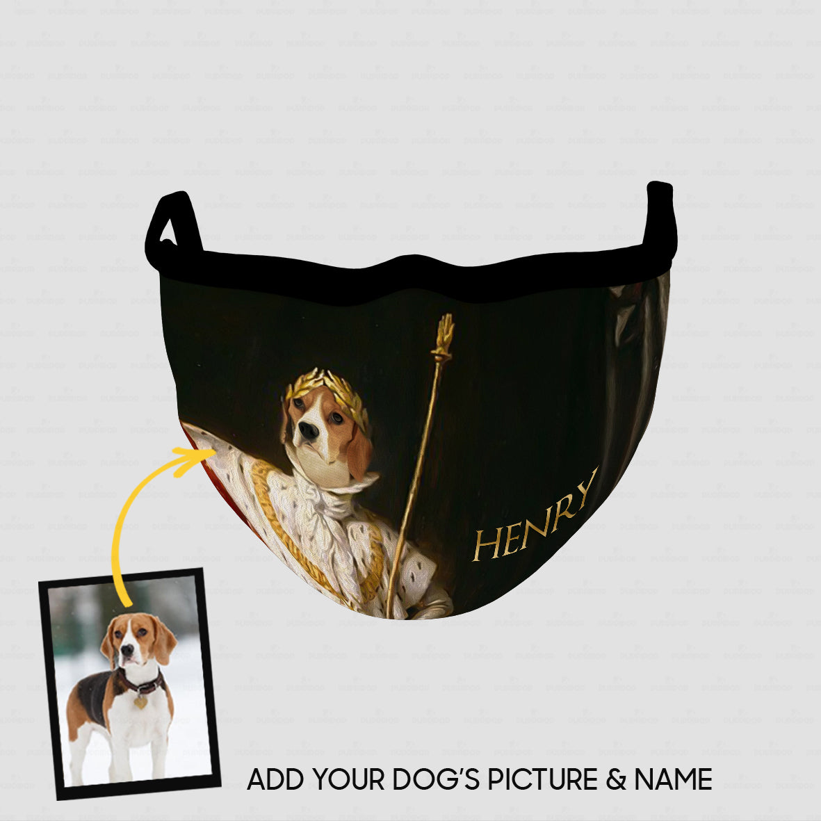 Personalized Dog Gift Idea - Royal Dog's Portrait 87 For Dog Lovers - Cloth Mask