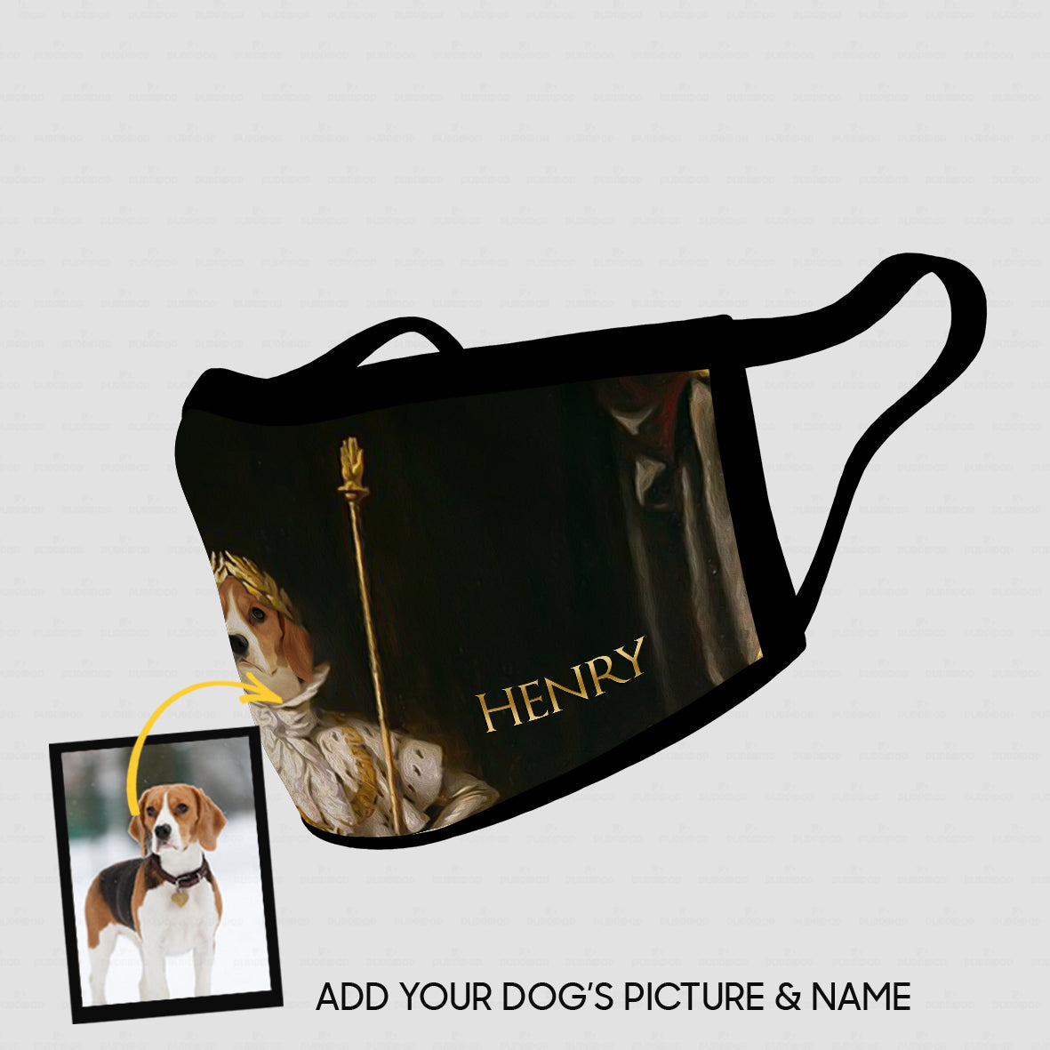 Personalized Dog Gift Idea - Royal Dog's Portrait 87 For Dog Lovers - Cloth Mask