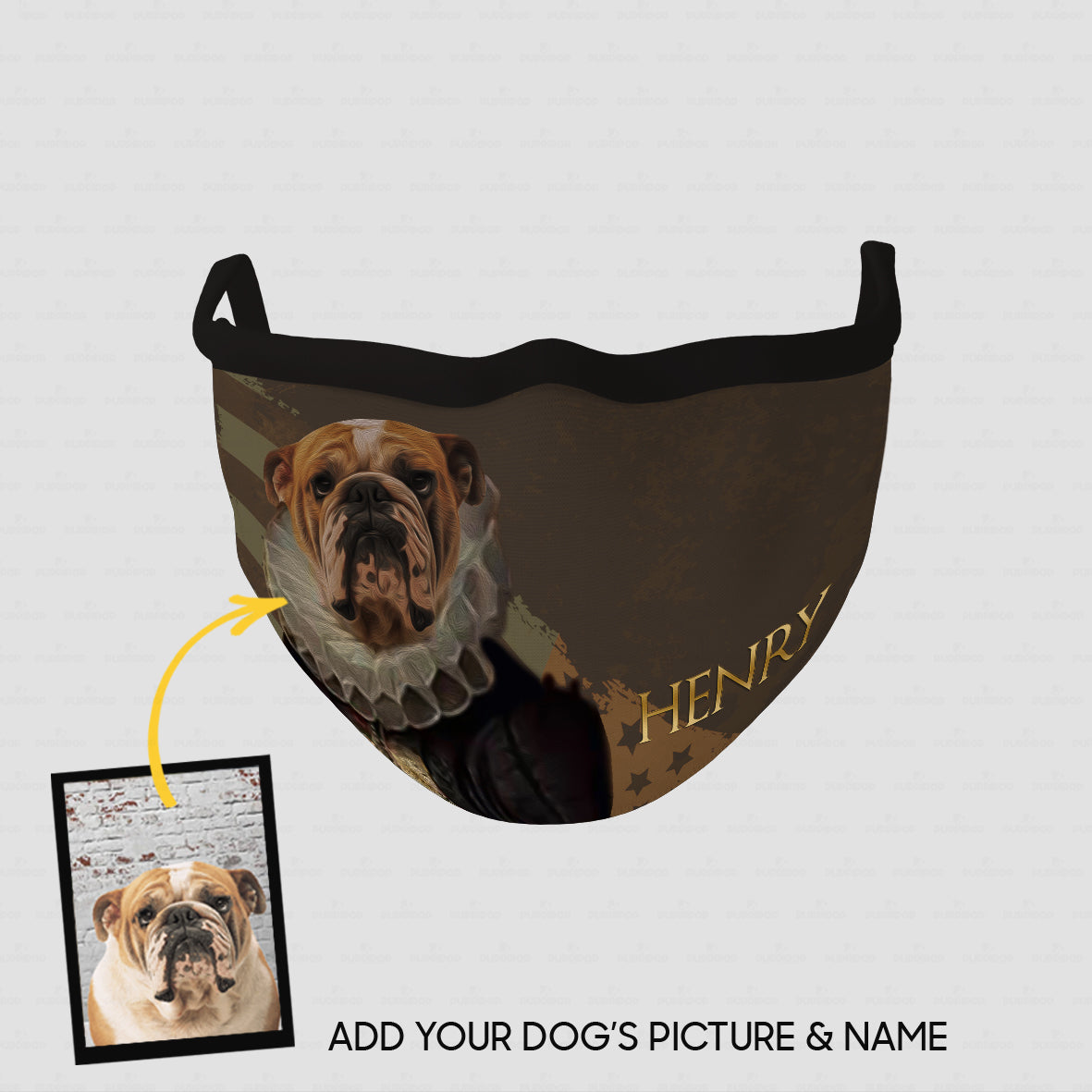 Personalized Dog Gift Idea - Royal Dog's Portrait 26 For Dog Lovers - Cloth Mask