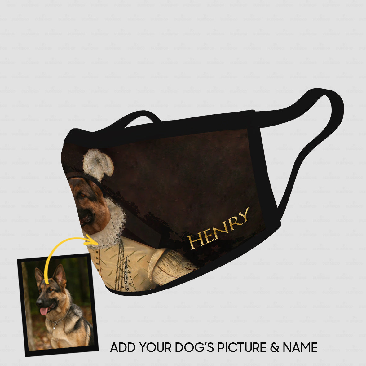 Personalized Dog Gift Idea - Royal Dog's Portrait 63 For Dog Lovers - Cloth Mask
