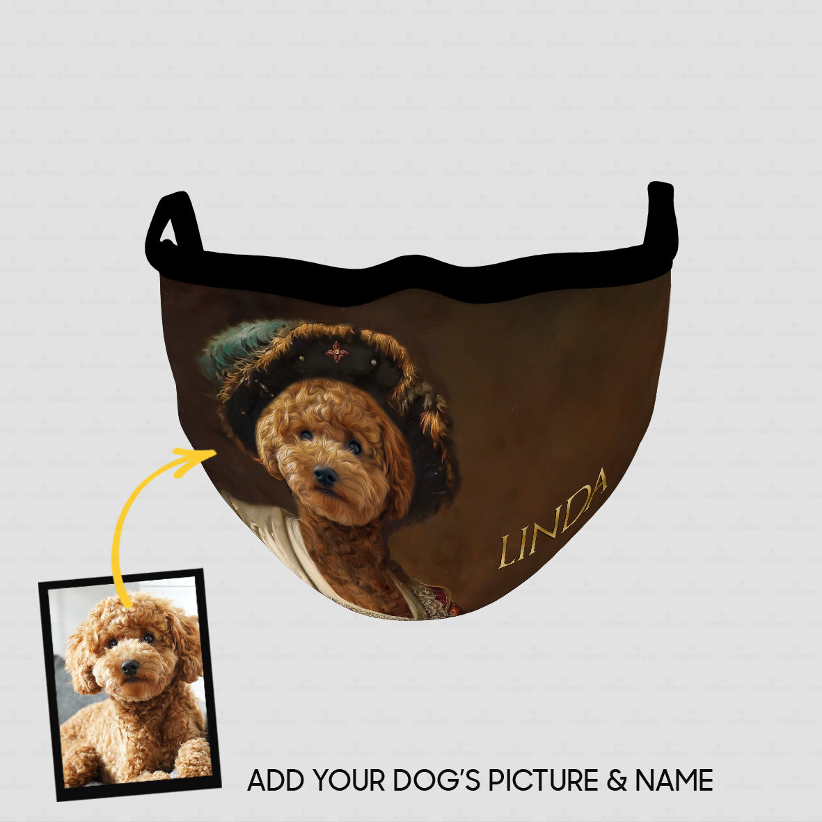 Personalized Dog Gift Idea - Royal Dog's Portrait 74 For Dog Lovers - Cloth Mask