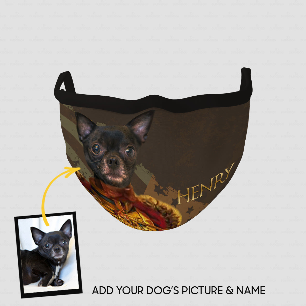 Personalized Dog Gift Idea - Royal Dog's Portrait 27 For Dog Lovers - Cloth Mask