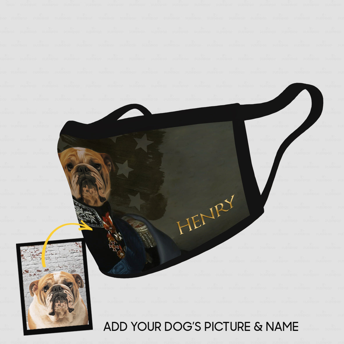 Personalized Dog Gift Idea - Royal Dog's Portrait 53 For Dog Lovers - Cloth Mask