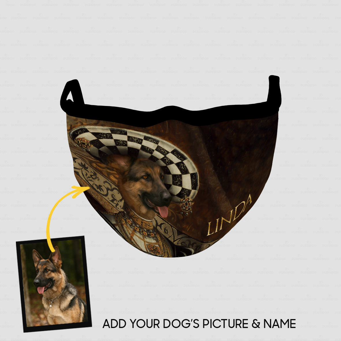 Personalized Dog Gift Idea - Royal Dog's Portrait 75 For Dog Lovers - Cloth Mask
