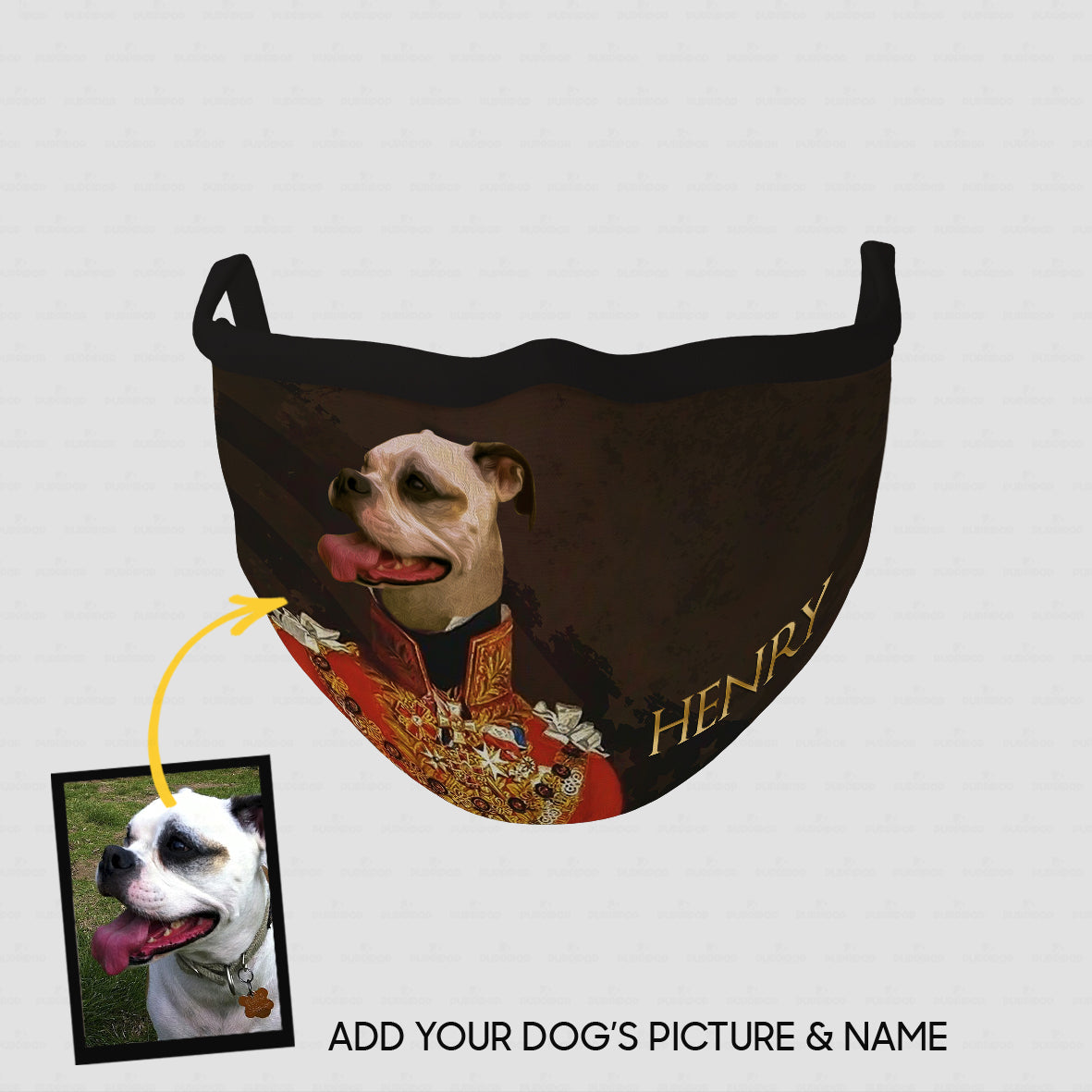 Personalized Dog Gift Idea - Royal Dog's Portrait 65 For Dog Lovers - Cloth Mask
