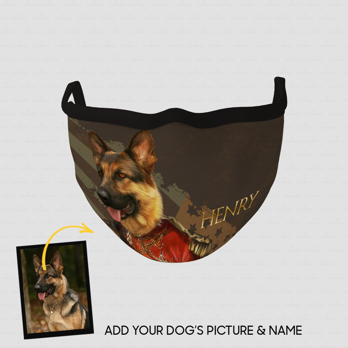 Personalized Dog Gift Idea - Royal Dog's Portrait 20 For Dog Lovers - Cloth Mask