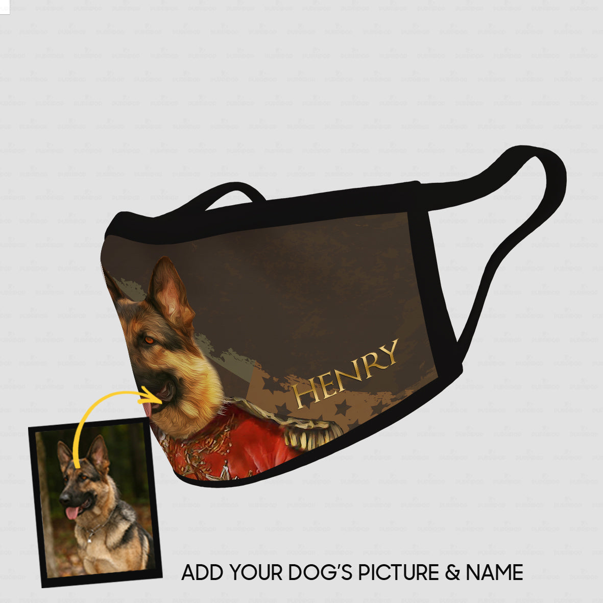 Personalized Dog Gift Idea - Royal Dog's Portrait 20 For Dog Lovers - Cloth Mask
