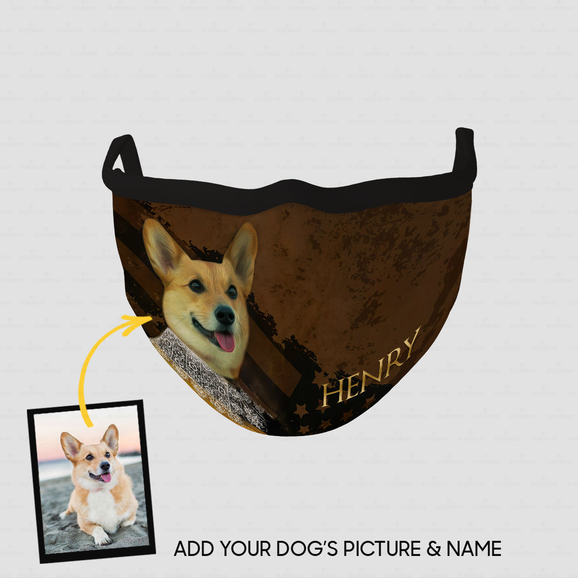 Personalized Dog Gift Idea - Royal Dog's Portrait 57 For Dog Lovers - Cloth Mask