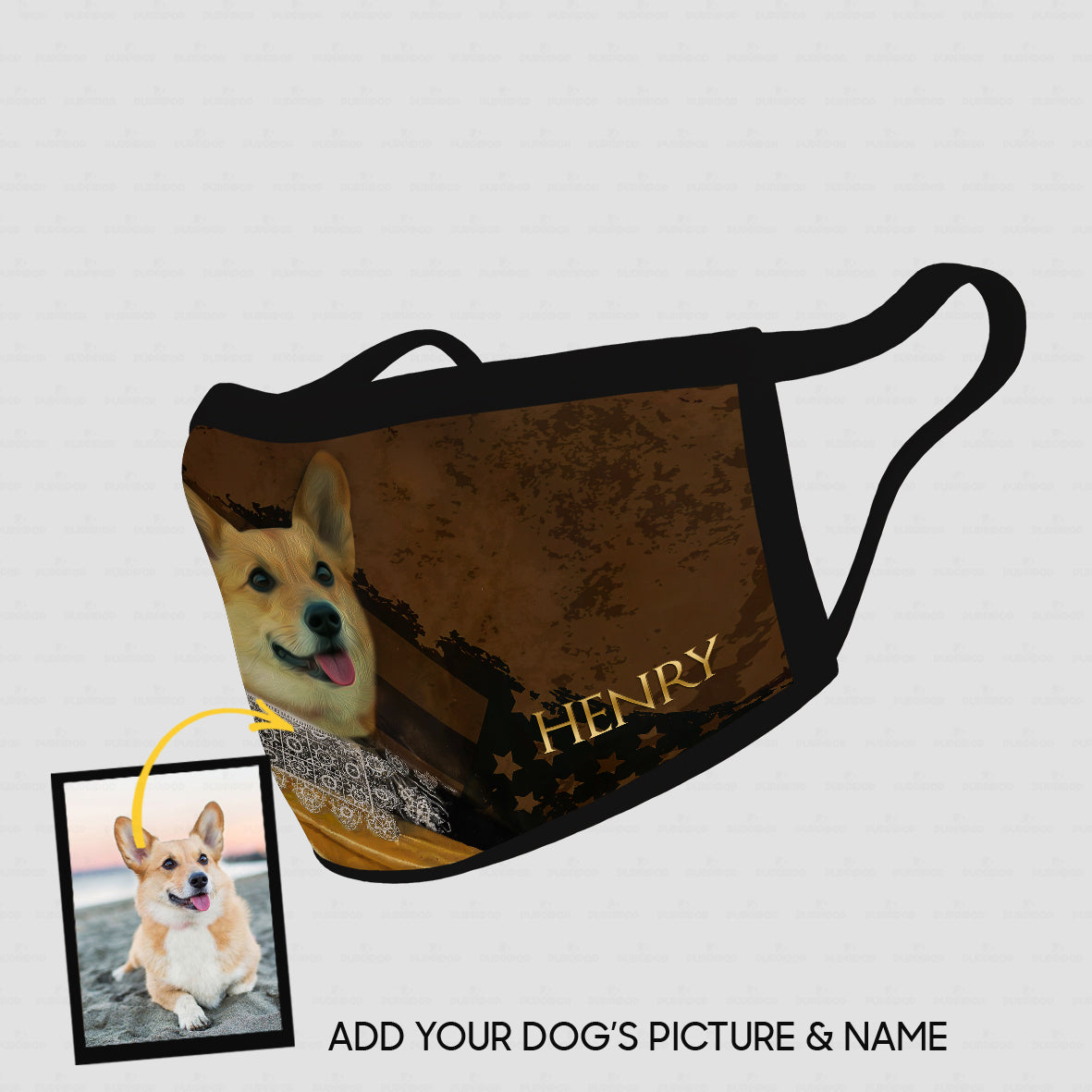 Personalized Dog Gift Idea - Royal Dog's Portrait 57 For Dog Lovers - Cloth Mask