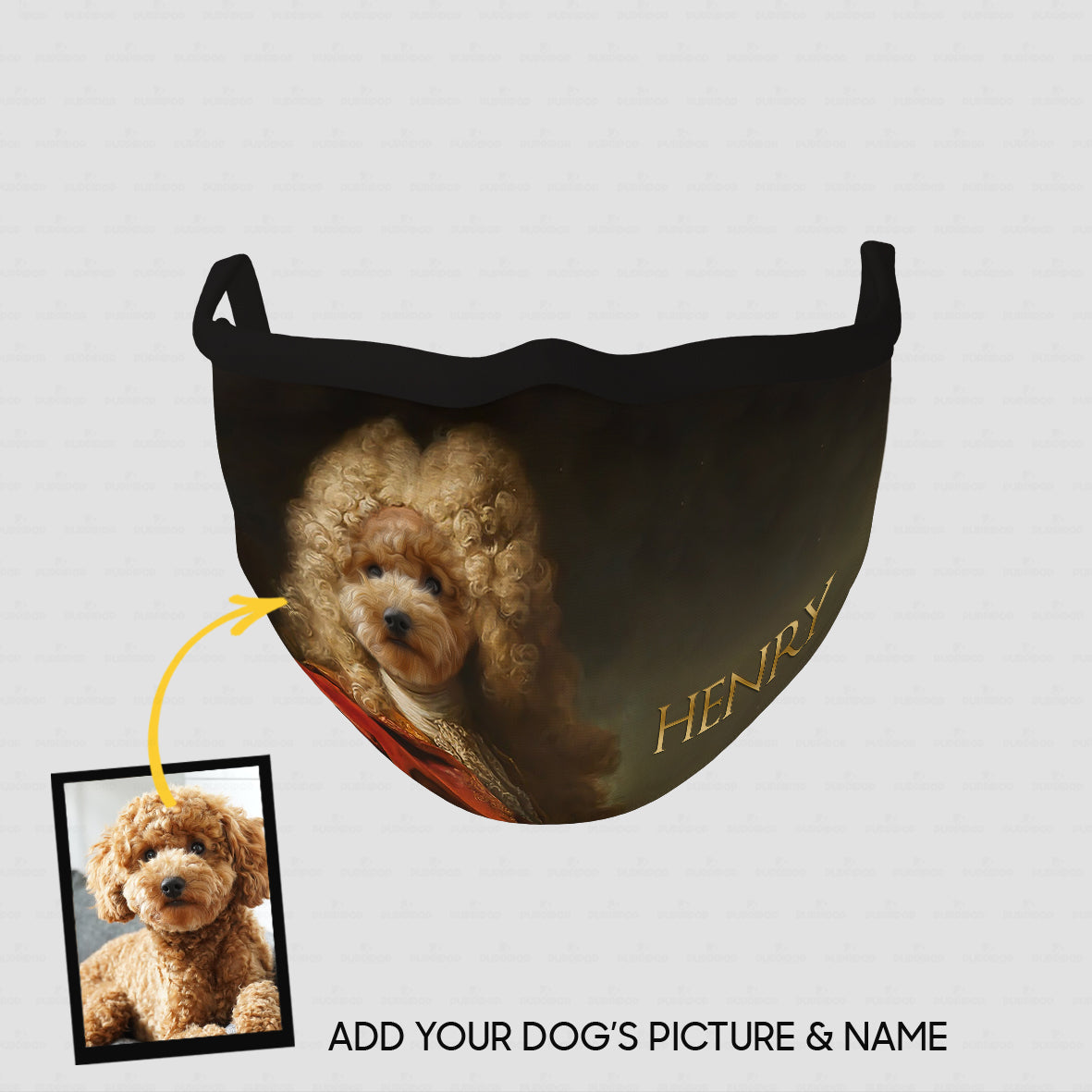 Personalized Dog Gift Idea - Royal Dog's Portrait 68 For Dog Lovers - Cloth Mask