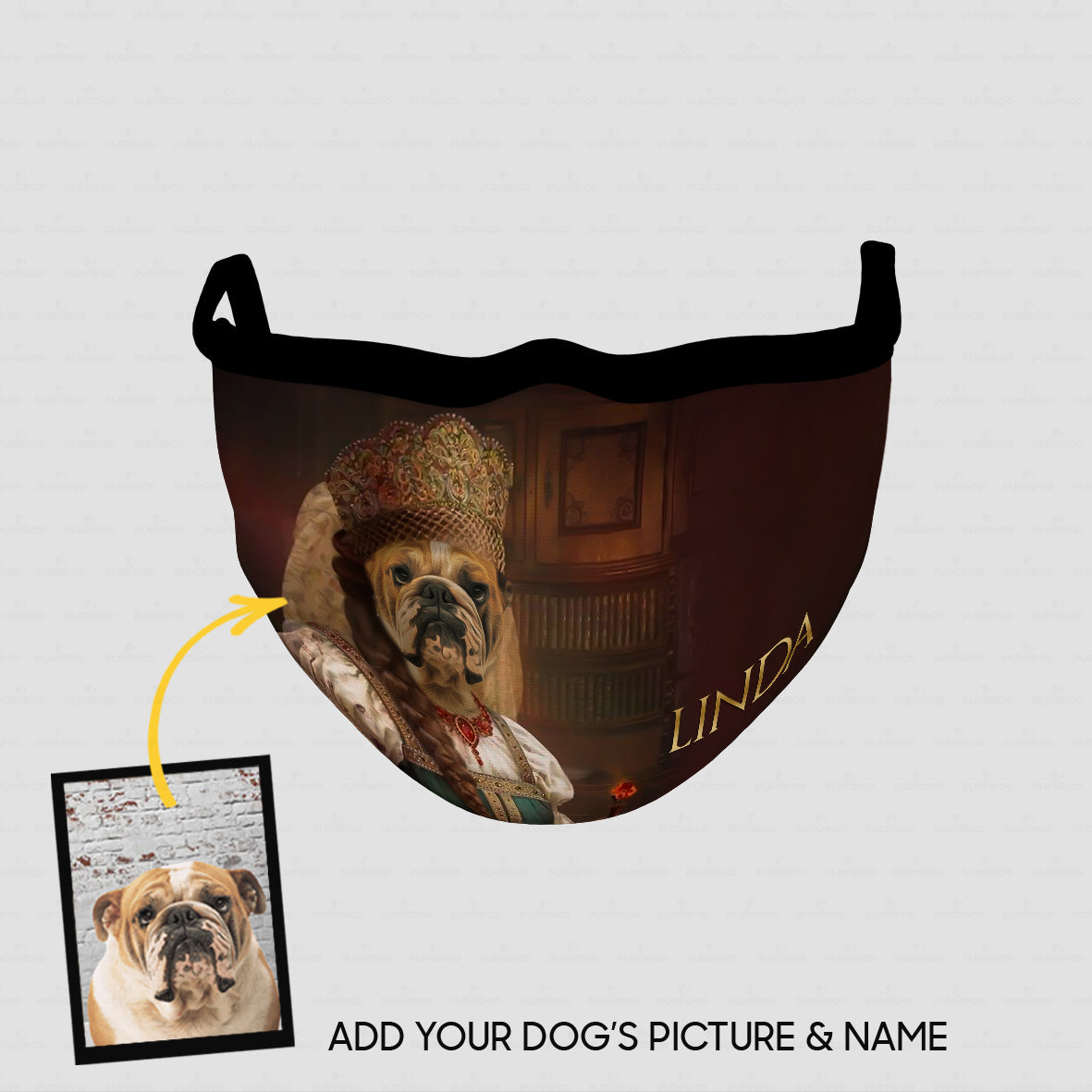 Personalized Dog Gift Idea - Royal Dog's Portrait 80 For Dog Lovers - Cloth Mask