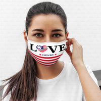 Thumbnail for Personalized Dog Gift Idea - Love America For Dog Lovers - Cloth Mask