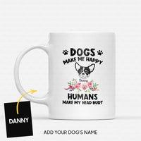 Thumbnail for Custom Dog Mug - Personalized Frenchie Makes Me Happy Gift For Dad - White Mug