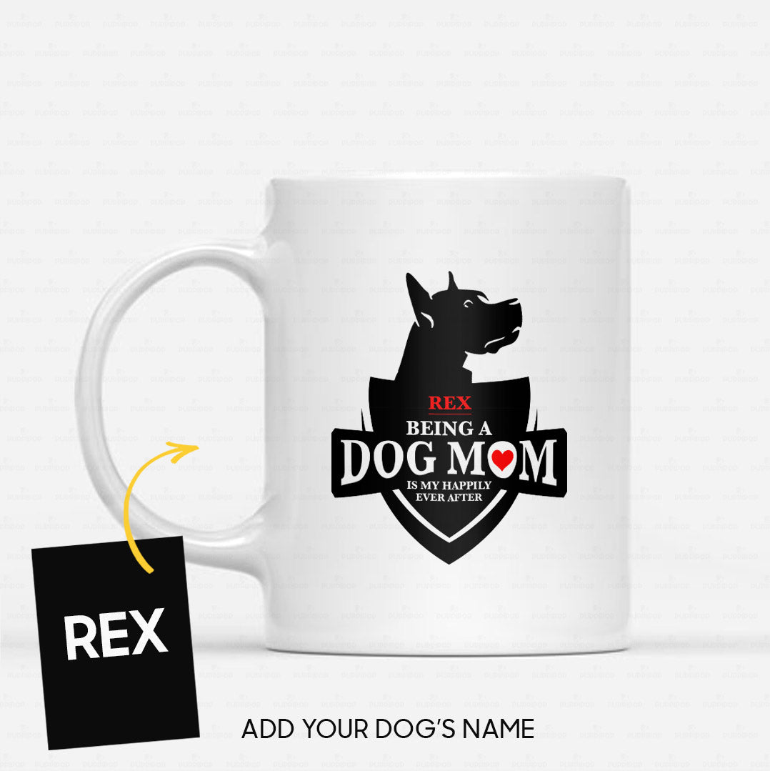 Custom Dog Mug - Personalized Creative Gift Idea - Happiness Of Dog Mom For Dog Lover - White Mug