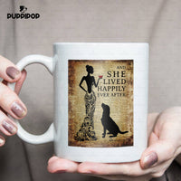 Thumbnail for Custom Dog Mug - Personalized She Lived Happily Ever After Gift For Mom - White Mug