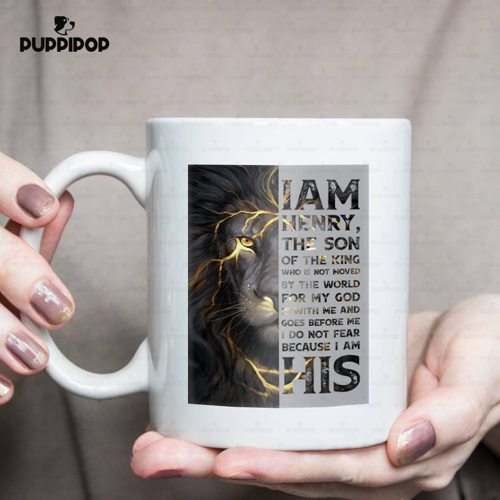 Custom Lion Mug - Personalized Son Of The King Gift For Dad - White Mug