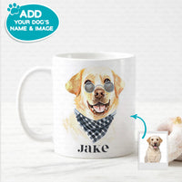 Thumbnail for Personalized Dog Gift Idea - Funny Watercolor Portrait Gift For Puppy Lovers - White Mug
