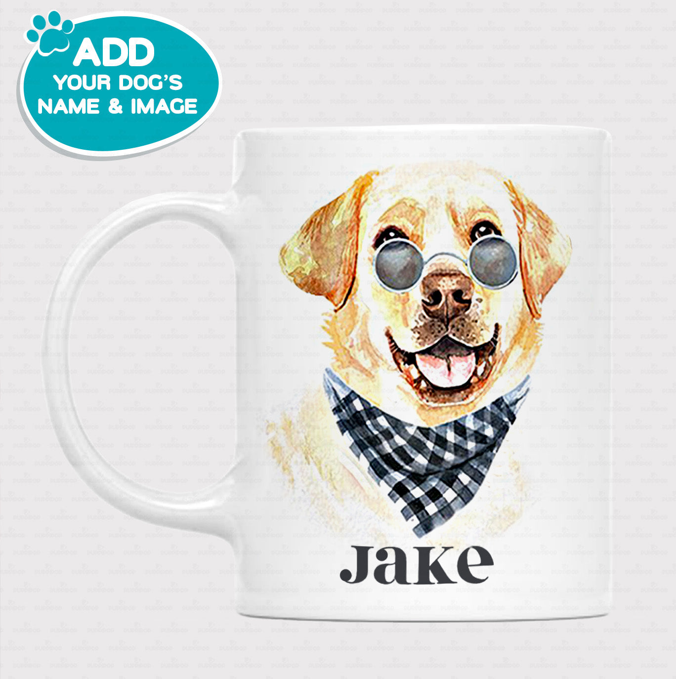 Personalized Dog Gift Idea - Funny Watercolor Portrait Gift For Puppy Lovers - White Mug