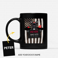 Thumbnail for Personalized Dog Gift Idea - Bad Black Dog With Arrow For Dog Lovers - Black Mug