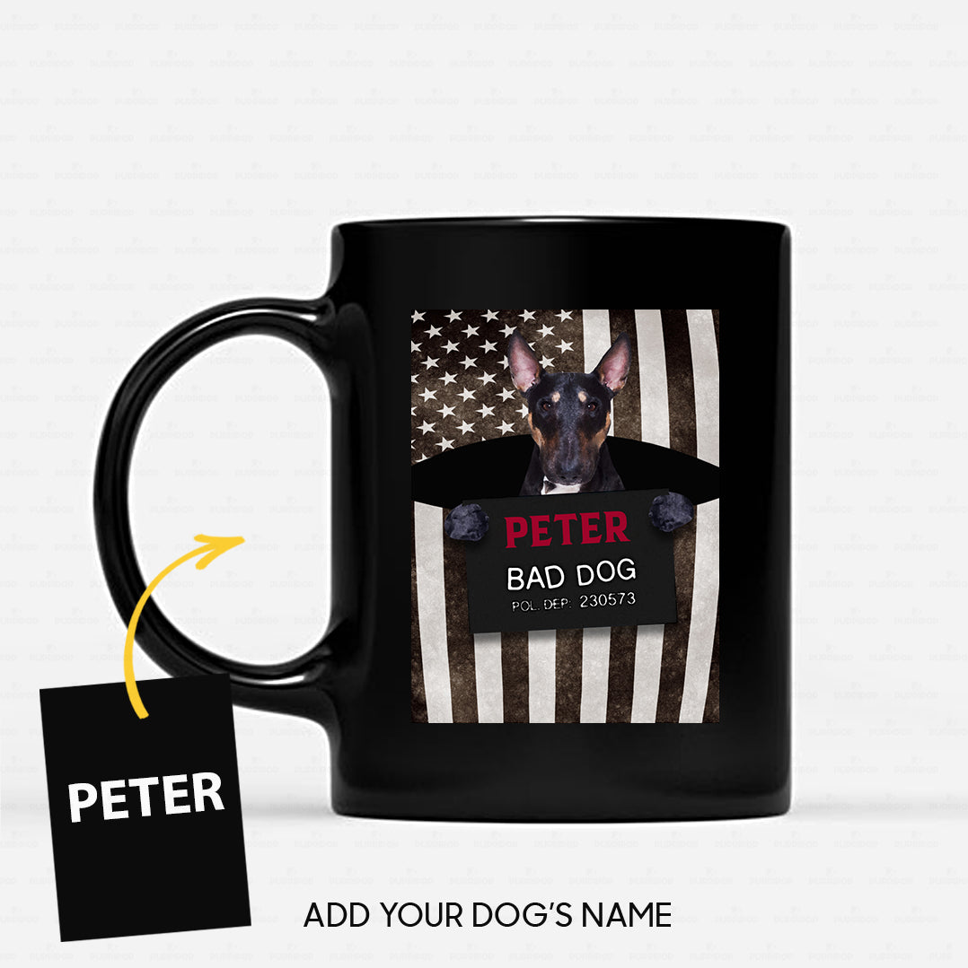 Personalized Dog Gift Idea - Bad Black Bull Terrier For Dog Lovers - Black Mug