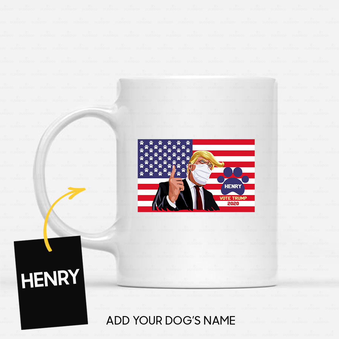 Personalized Dog Gift Idea - Vote Trump 2020 For Dog Lovers - White Mug