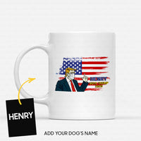Thumbnail for Personalized Dog Gift Idea - Vote For Trump Wearing Vest And Mask 2020 For Dog Lovers - White Mug