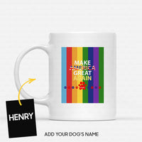 Thumbnail for Personalized Dog Gift Idea - Make America Great Again With Rainbow For Dog Lovers - White Mug