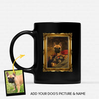 Thumbnail for Personalized Dog Gift Idea - Royal Dog's Portrait 42 For Dog Lovers - Black Mug