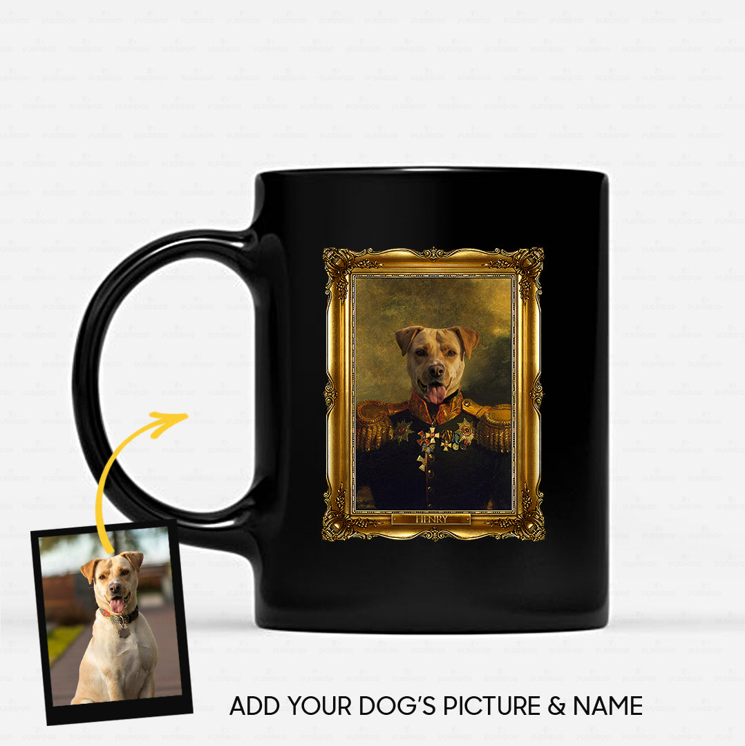 Personalized Dog Gift Idea - Royal Dog's Portrait 43 For Dog Lovers - Black Mug