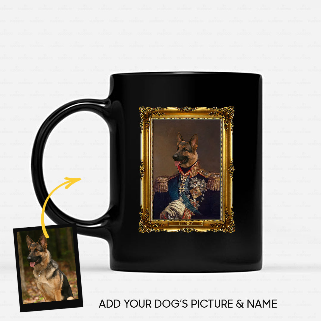 Personalized Dog Gift Idea - Royal Dog's Portrait 44 For Dog Lovers - Black Mug